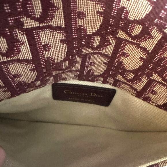 Dior Oblique Burgundy Saddle Belt Pouch Bag Crossbody Strap 40" Authentic CoA - Picture 6 of 11